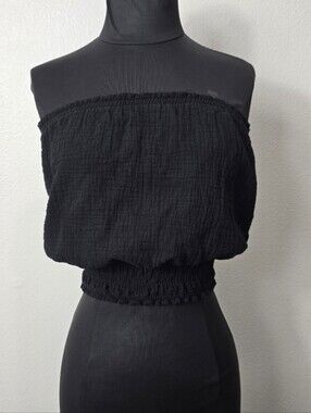 Bobi Black Smocked Tube Top